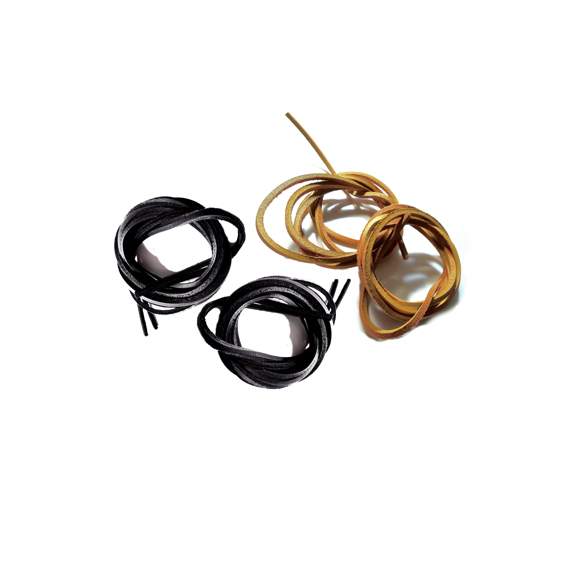 Black and Brown Leather Laces