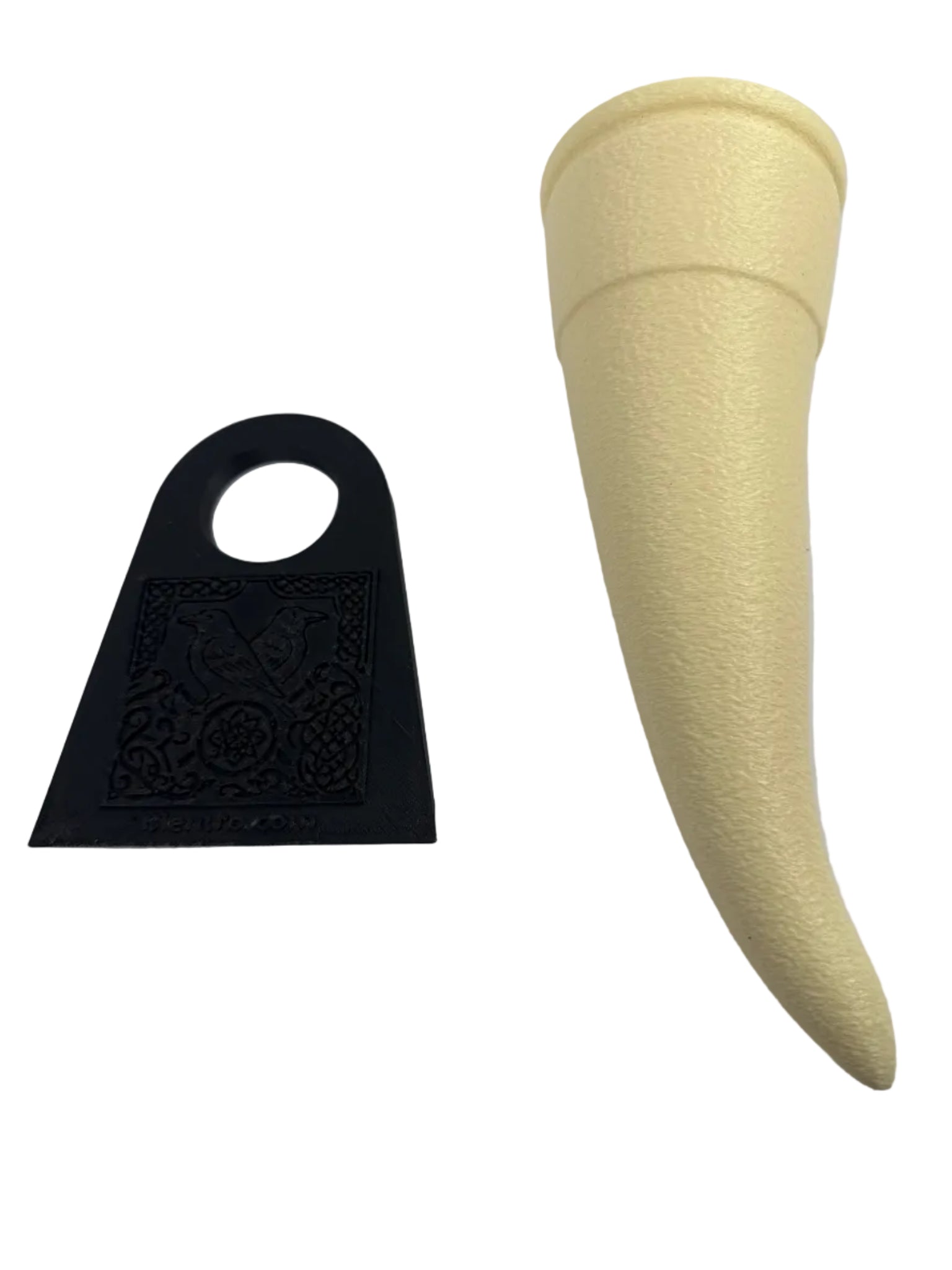 Off White PETG Drinking Horn