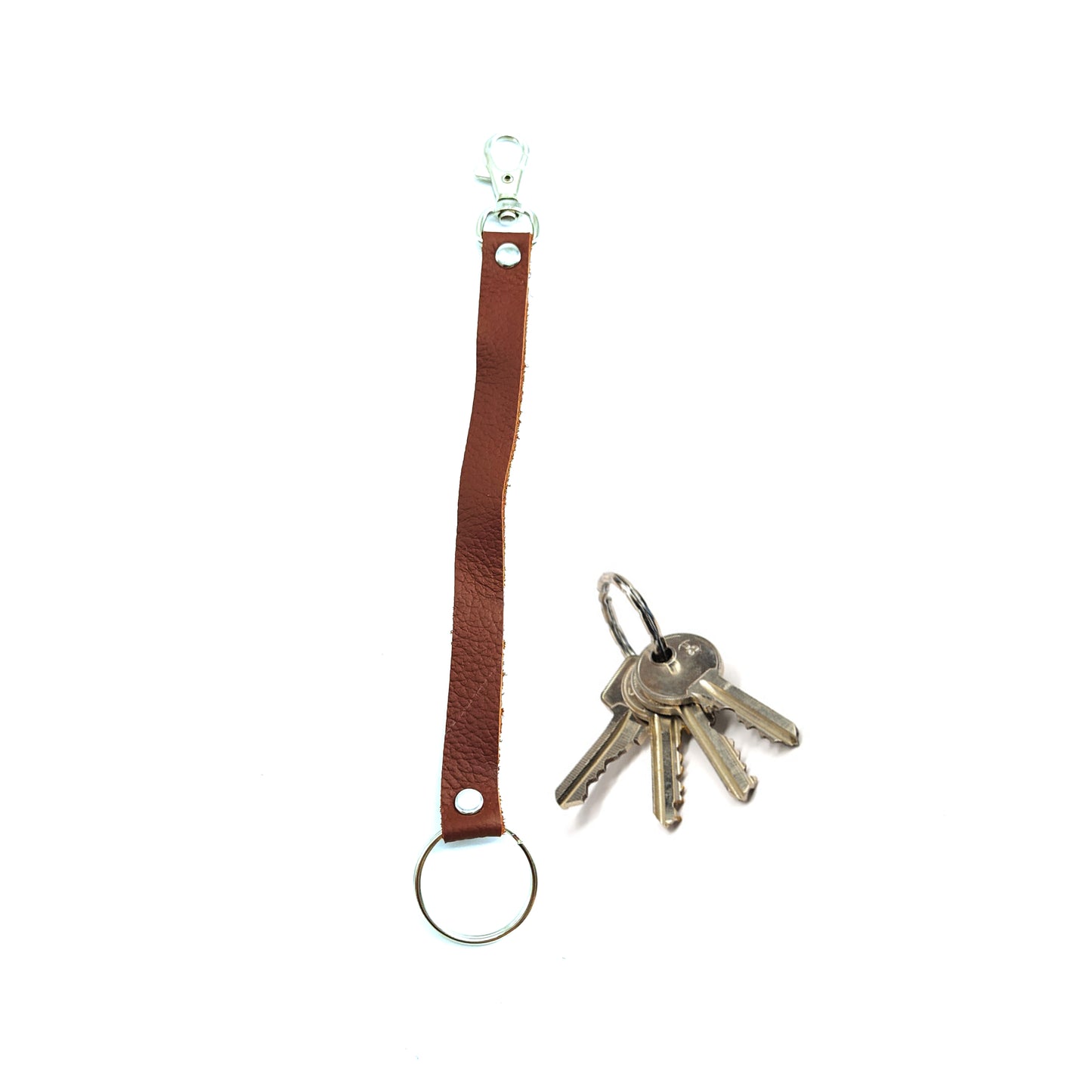 Killer Vibez Handmade Brown Pebble Leather Key Strap
