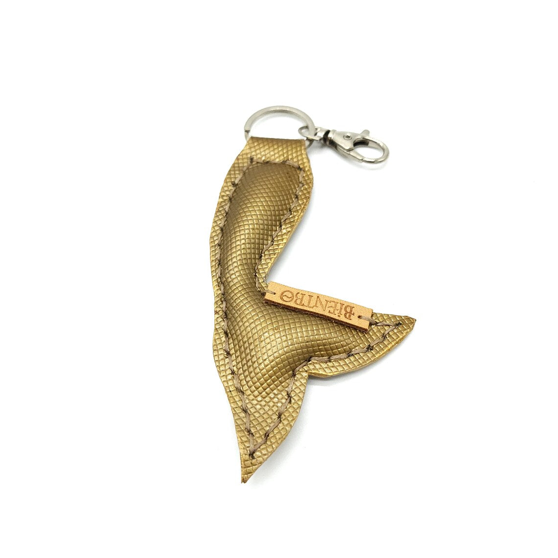 Killer Vibez Handmade Gold Leather Mermaid Tail Key Keeper 8 Inches Long